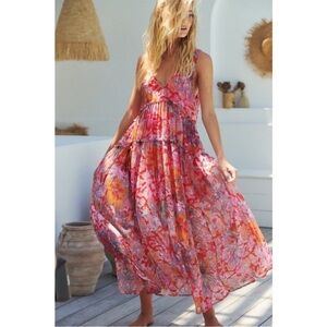 Free People Floral Maxi Dress Size Medium